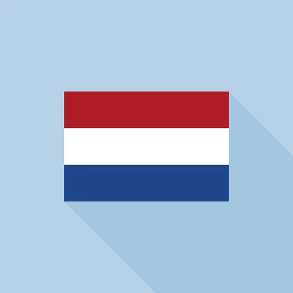Nederlandse vlag, platte ontwerp vector met officiële aandeel — Stockvector