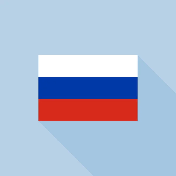 Bandera de Rusia, vector de diseño plano con proporción oficial — Vector de stock