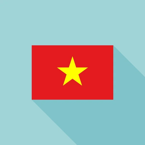 Bandera de Vietnam, vector de diseño plano con proporción oficial — Vector de stock