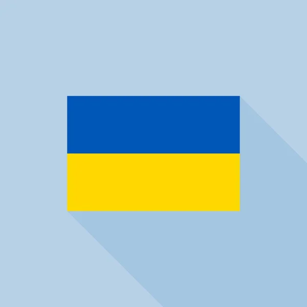 Ukraina flagga, platt design vektor med officiella andel — Stock vektor