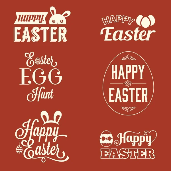 Wektor Wielkanoc typograficzne, nagłówek i elementów projektowania banner, karty z pozdrowieniami zestaw 3 — Wektor stockowy