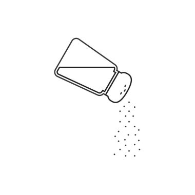 Vektör tuz shaker, ince çizgiler simgesi 