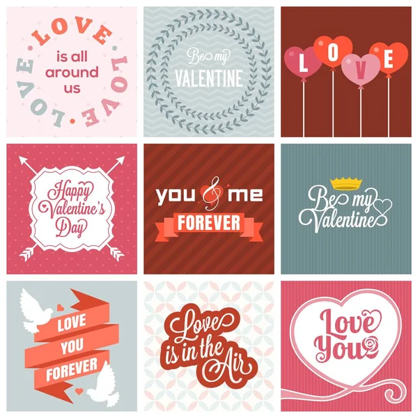Sevgililer günü kümesi, başlık, etiket, amblem ve diğer dekoratif elements.set 1 vektör