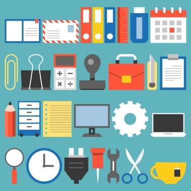 starionery simge, düz tasarım