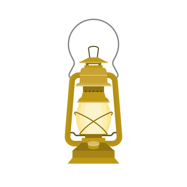 ヴィンテージ灯油ガラス ランプ、フラット デザインのベクトル — ストックベクタ