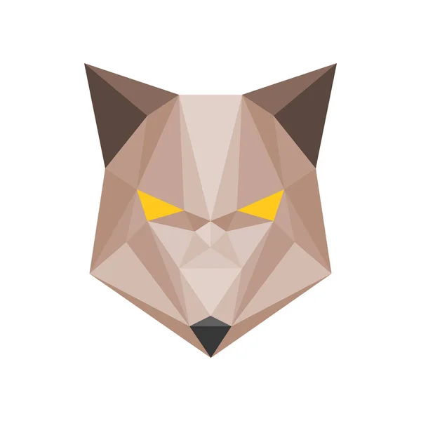 Vektorgeometrischer Wolf — Stockvektor