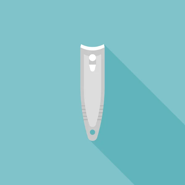 nail clipper icon, flat design with long shadow