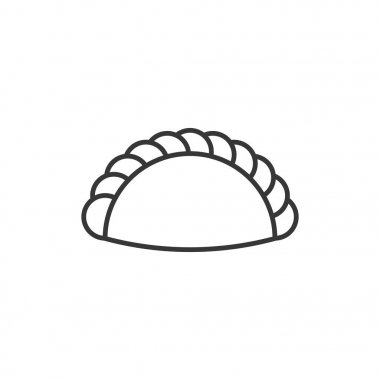 pasta işareti ve köri puff gibi logo olarak kullanmak için anahat simgesini