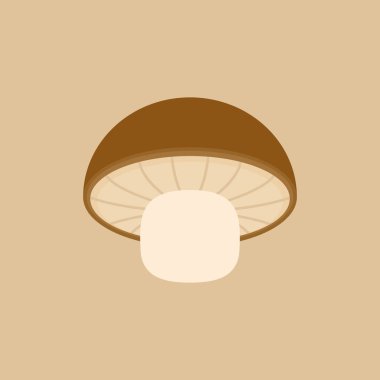 Shiitake mantar kutsal kişilerin resmi içinde düz tasarım