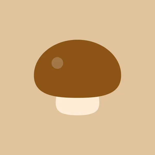 Shiitake mushroom icon, flat design vector — Stock Vector