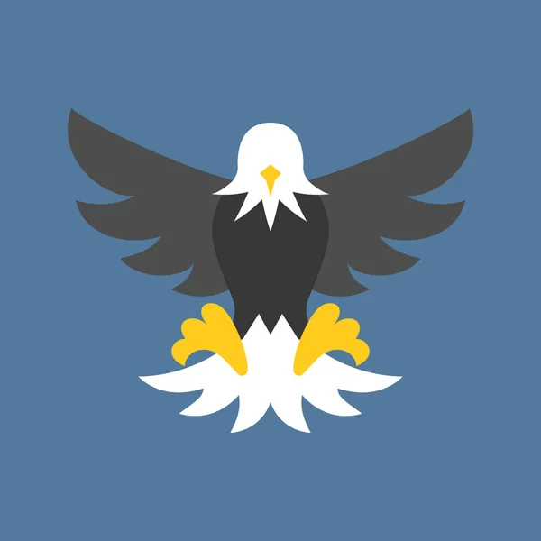 Vector eagle icon, flat design — Stock Vector