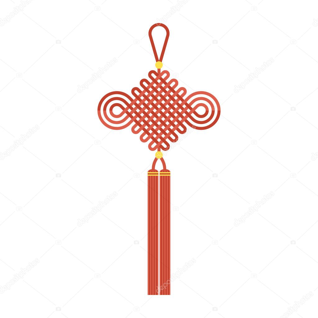 Chinese knot with tassel using in lunar new year means 