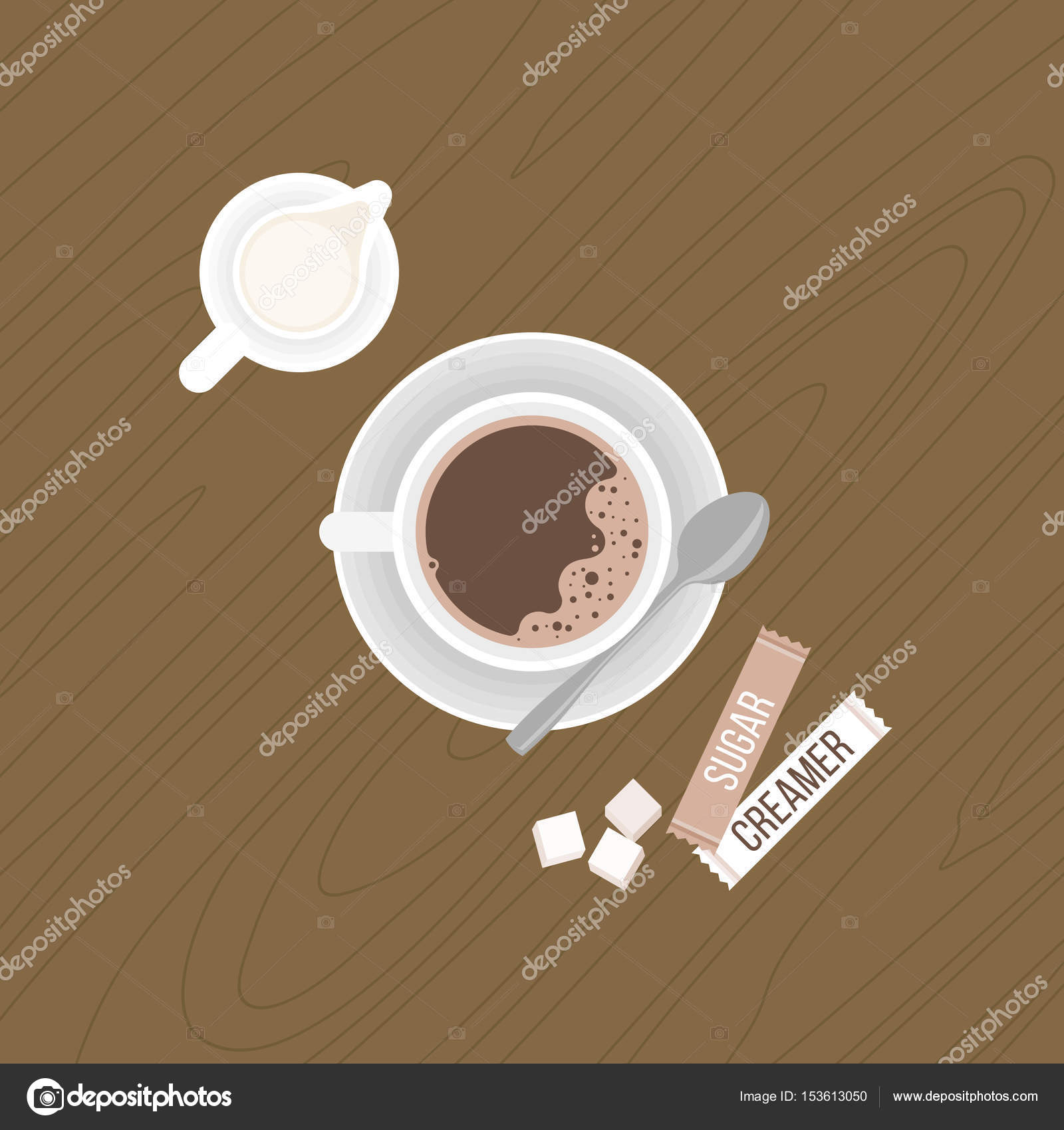 Cup of coffee affogato flat design Royalty Free Vector Image