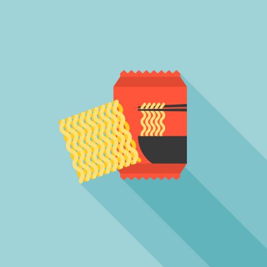 anlık erişte simgesi, düz tasarlamak vektör