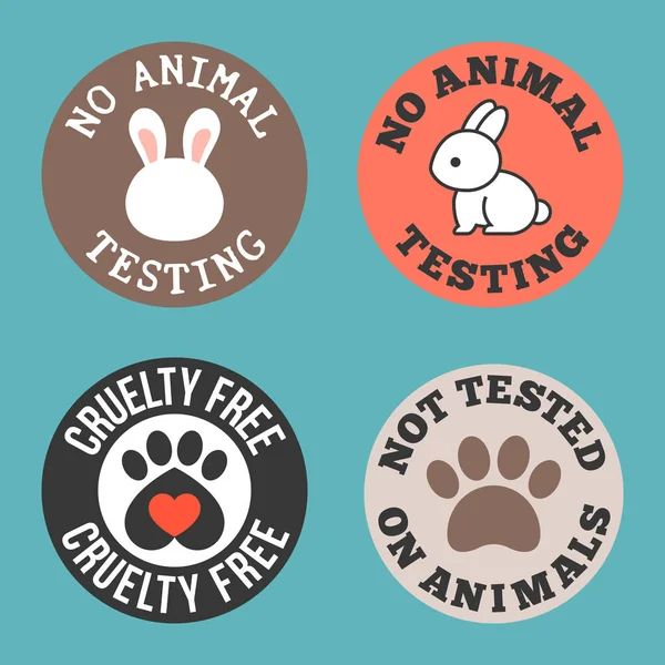 No animals testing icon. Animal cruelty free icon. — Stock Vector