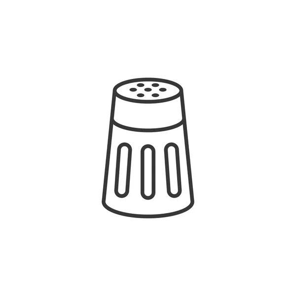 Agitatore di sale o pepe nell'icona del contorno — Vettoriale Stock