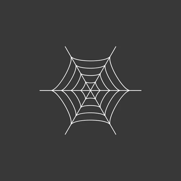 Örümcek ağı, satırı simgesi — Stok Vektör