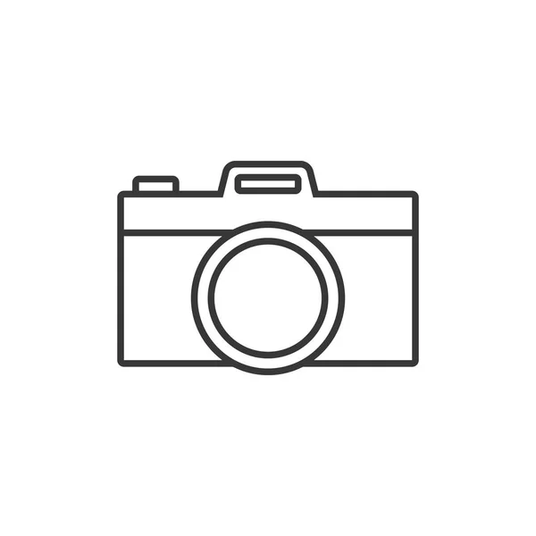 Icono de esquema simple de cámara — Vector de stock