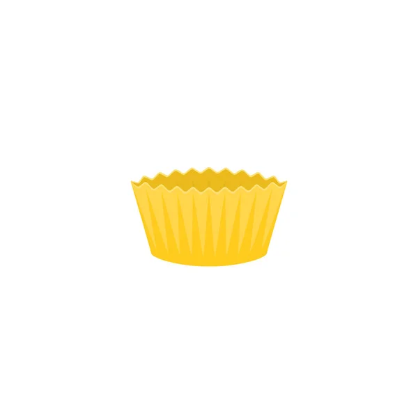 黄纸杯烘焙产品，平面设计图标 — 图库矢量图片