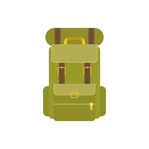 Mochila camping verde — Vector de stock