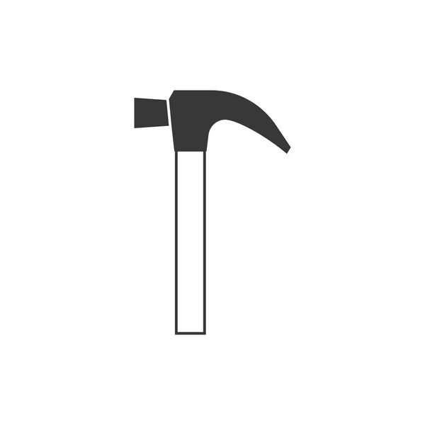 Icône silhouette marteau — Image vectorielle