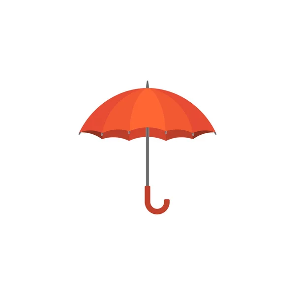 Icône de parapluie rouge, vecteur de design plat — Image vectorielle