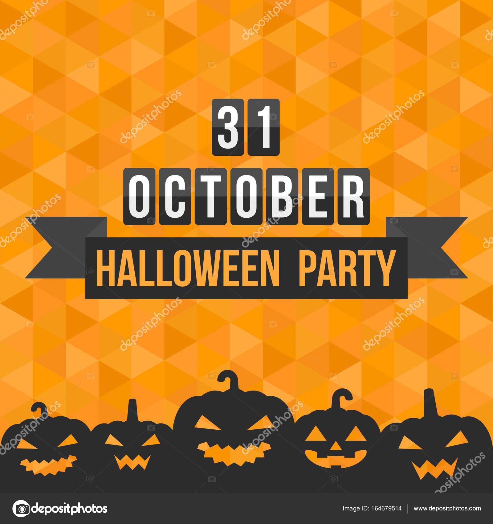10 月31 日万圣节聚会邀请与杰克o 灯笼上橙色三角形几何背景 平面设计矢量日历 图库矢量图像 C Lukpedclub Gmail Com 10 月31 日万圣节聚会邀请与杰克o 灯笼上橙色三角形几何背景 平面设计矢量日历 图库矢量图像 C Lukpedclub Gmail Com