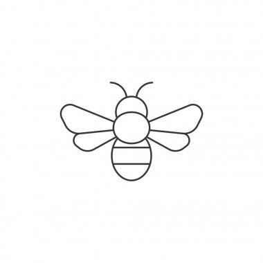 Basit arı simgesi, anahat simgesini