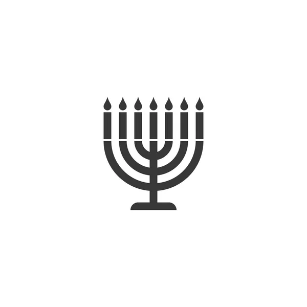 Icono de silueta menorah — Vector de stock