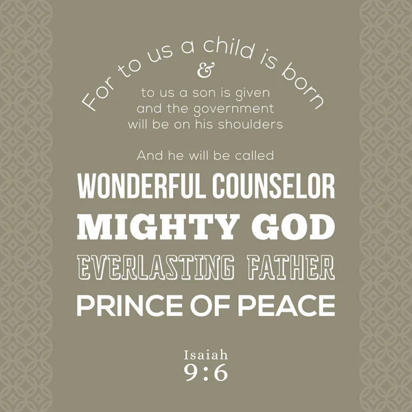 İncil İsa hakkında t gömlek üzerine baskı için ayet ya da kart, uçan, Isaiah kehanette harika avukat bey, güçlü Tanrı, Ebedi Baba, barışın prensi hakkında poster olarak kullanmak