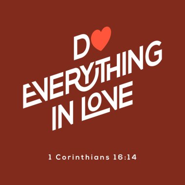 İncil teklif, corinthians aşk tipografi yettiğince