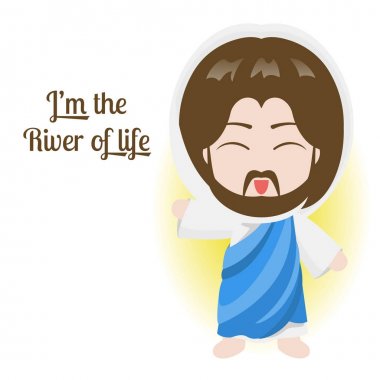 İsa Mesih beyaz arka plan üzerinde