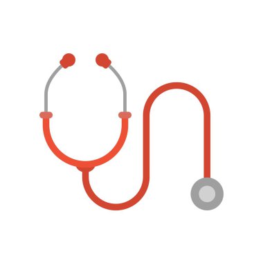 Stetoskop vektör, düz stil