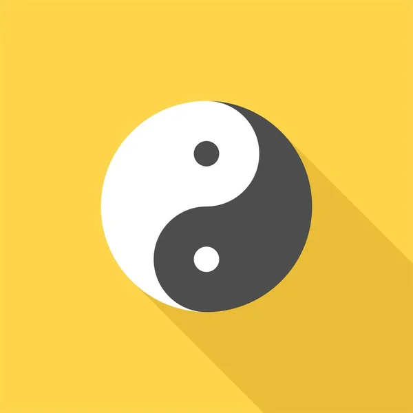 Filosofía China Yin Yang Signo Icono — Vector de stock