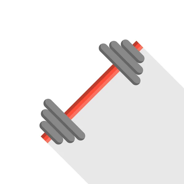 Équipement Gymnastique Barbell Icon Flat Design — Image vectorielle