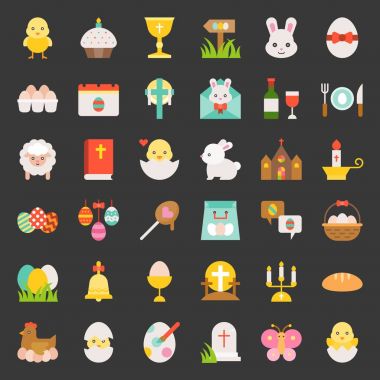 Paskalya, Bahar ve yumurta avlamak, düz simgesi