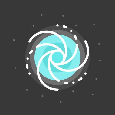 Gökada içinde evren, düz simgesi