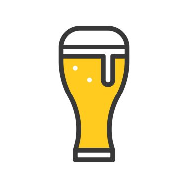 Bira cam vektör, doldurulmuş anahat simgesini