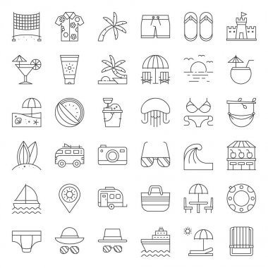 tatil Sahilde, anahat Icon set