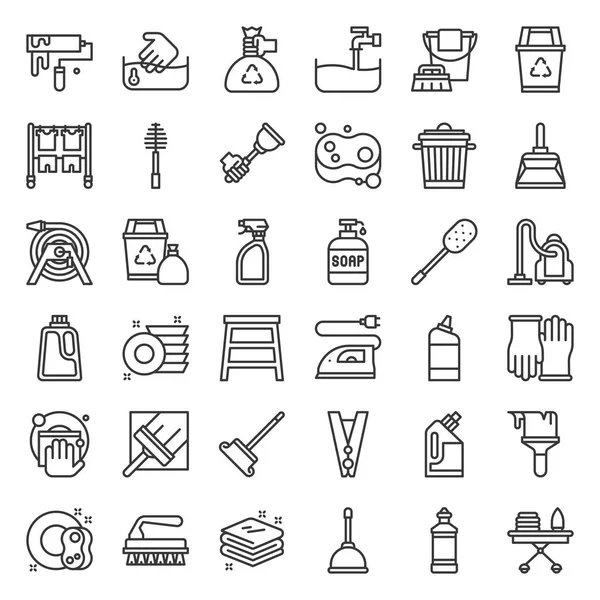 Haushaltsgeräte Zusammenhang Mit Icon Set Outline Icon — Stockvektor