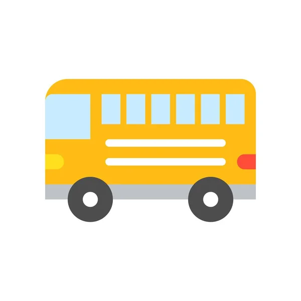 Bus Icône Transport Simple Design Plat — Image vectorielle