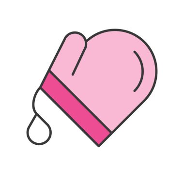 Mitten eldiven, doldurulmuş anahat simgesini