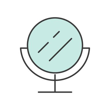 Tablo yansıtma simgesini, basit dolu anahat stili