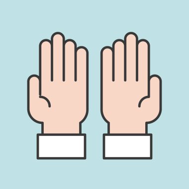 Dua eller için Ramazan, doldurulmuş anahat simgesini