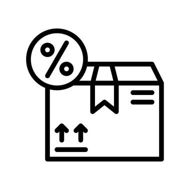 Paket vektörü, Kara Cuma çizgi simgesi