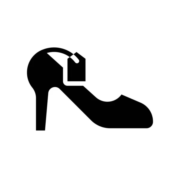 High heels vector, Black friday related solid icon - Stok Vektor