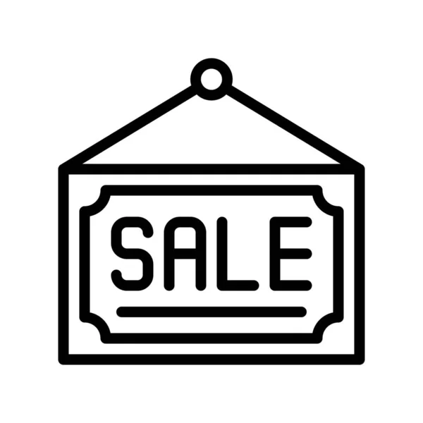 Sale sign vector, Black friday related line icon — Stock Vector