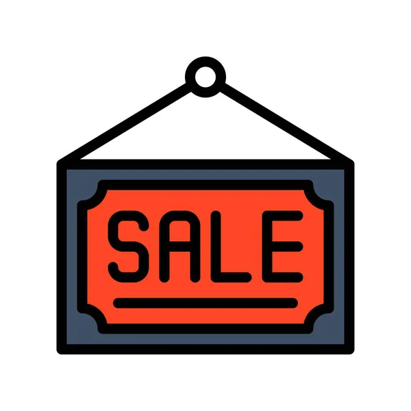 Sale sign vector, Black friday related filled icon — Stock Vector
