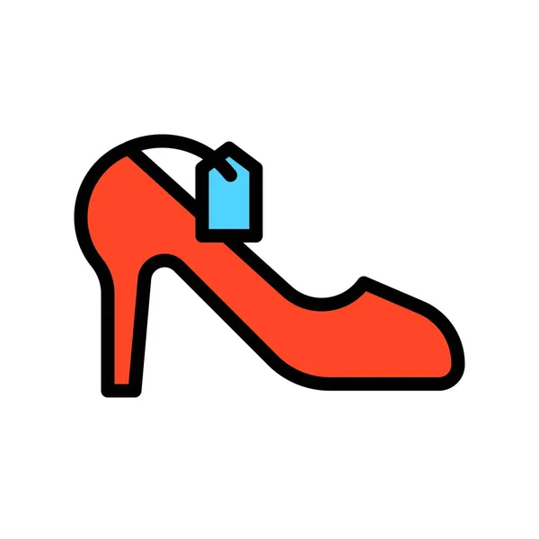 High heels vector, Black friday related filled icon - Stok Vektor
