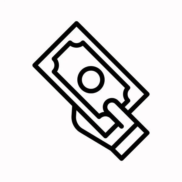 Vetor de notas de mão, ícone de linha relacionado com a sexta-feira negra — Vetor de Stock
